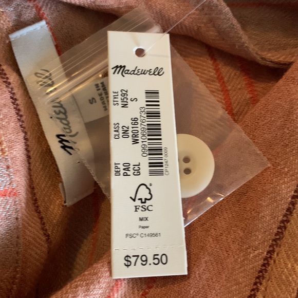 Madewell Camp  Shirt size Sm/New - Picture 4 of 10